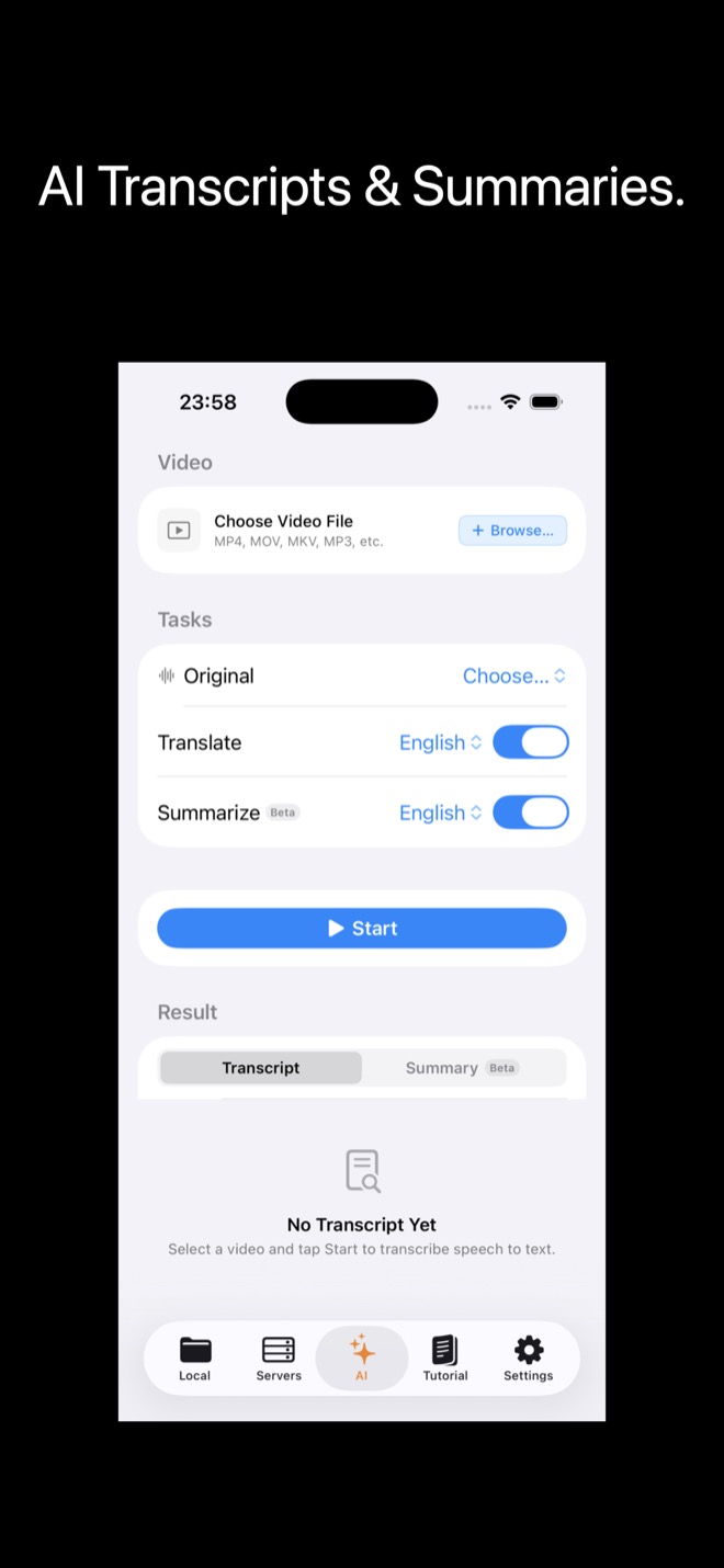 Immersive borderless playback on KenjaPlayer for iPhone